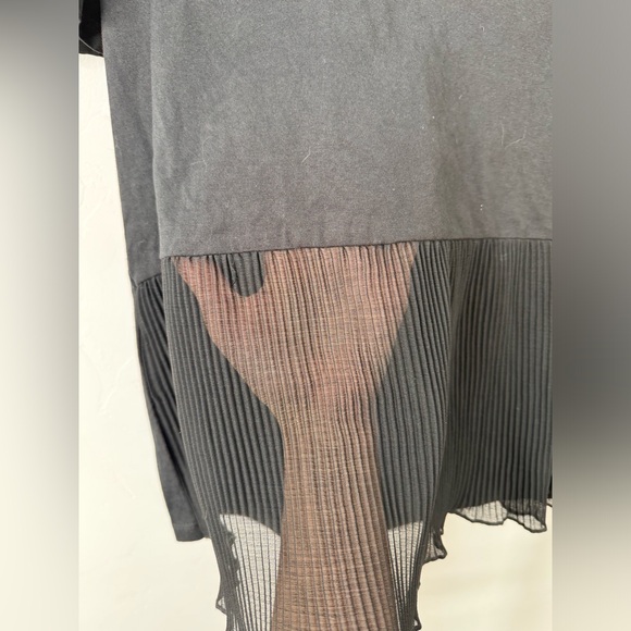 ZARA Ruffle Sheer Panel Tee - Picture 10 of 10